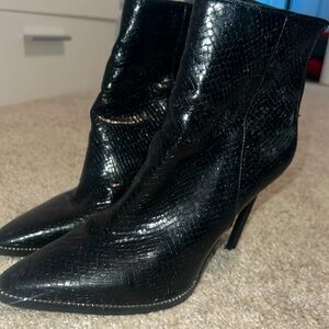 Black/Silver Booties